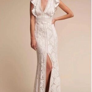 Anthropologie Weddings BHLDN Tadashi Shoji Placid Wedding Gown Size 4
